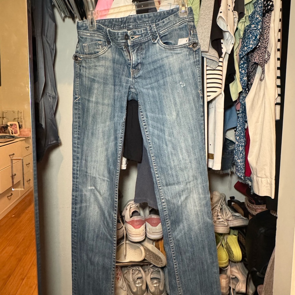 Armani Exchange Blue Straight Leg Jeans